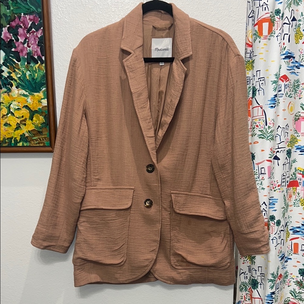 Madewell Larsen Relaxed Linen Blend Blazer - Picture 4 of 8